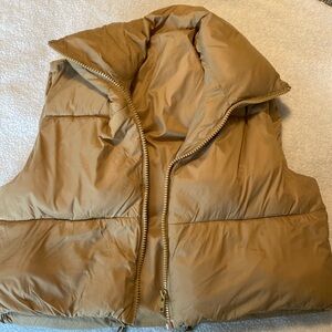 Tan Puffer Vest size XL